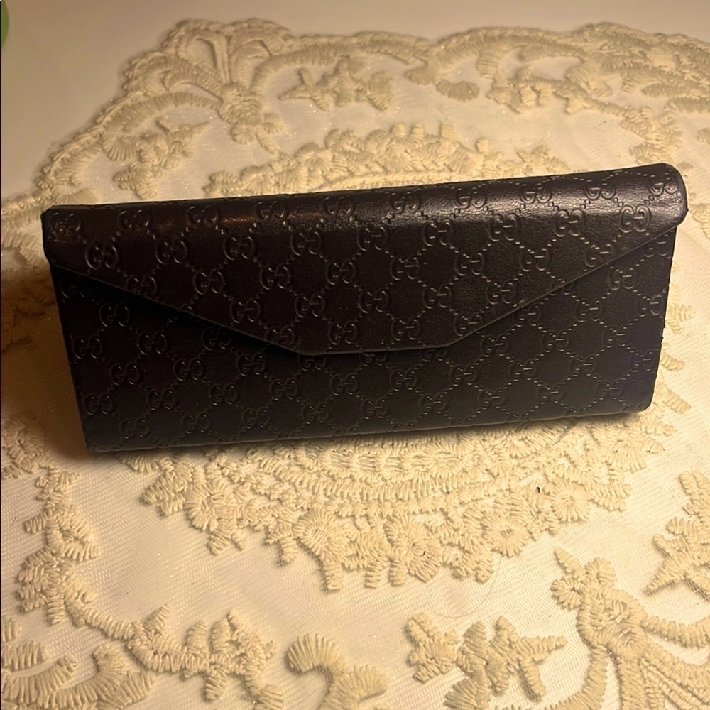 GUC Gucci Brown Monogram Sunglass Case Authentic - Picture 8 of 9